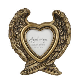 Something Different Guardian Angel Antique Look Photo Frame Gold (6cm x 5.5cm)