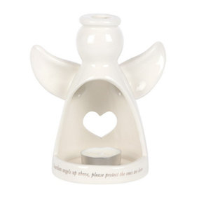 Something Different Guardian Angel Candle Holder White (One Size)
