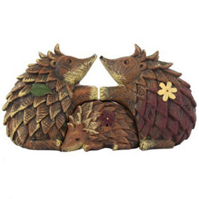 Something Different Hedgehog Family Resin Ornament Brown (One Size)