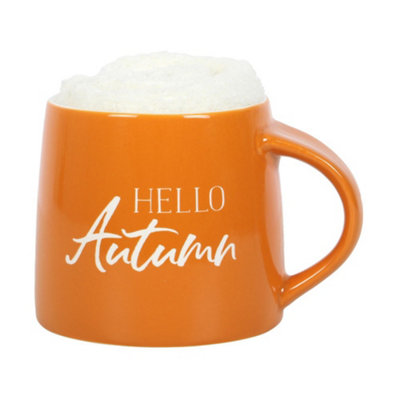 Something Different Hello Autumn Mug and Sock Set Orange/White (One Size)