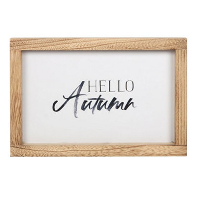 Something Different Hello Autumn Wooden Frame Sign Natural (One Size)