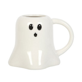 Something Different Hey Boo Ghost Mug White/Black (One Size)