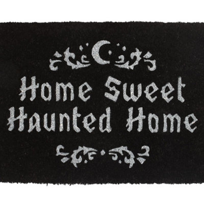 Something Different Home Sweet Haunted Home Door Mat Black/White (One Size)