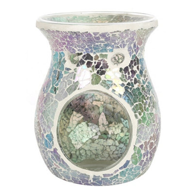 Something Different Iridescent Oil Burner Light Blue (14.5cm x 11cm x 11cm)