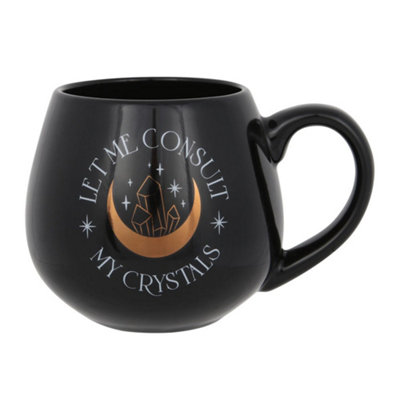 Something Different Let Me Consult My Crystals Round Mug Black (One Size)