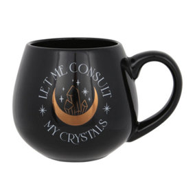 Something Different Let Me Consult My Crystals Round Mug Black (One Size)