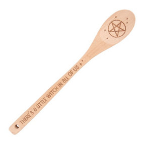 Something Different Little Witch In All Of Us Pentagram Wooden Spoon Brown (One Size)
