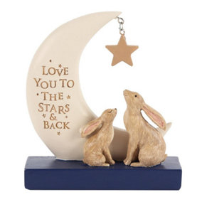 Something Different Love You To The Stars Ornament Beige/Navy (One Size)