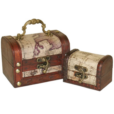 Something Different Map Chests (Set Of 2) Brown (One Size)