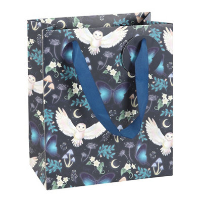 Something Different Midnight Forest Owl Gift Bag Navy Blue/White (One Size)