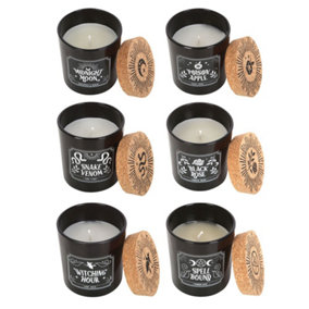 Something Different Midnight Ritual Scented Candle (Pack of 6) Black (One Size)