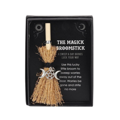 Something Different Mini Magick Triple Moon Broomstick Brown/Silver (One Size)