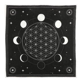 Something Different Moon Phase Altar Cloth Black/White (One Size)
