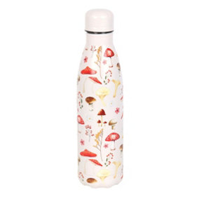 Something Different Mushroom Metal All-Over Print Water Bottle Cream (One Size)