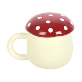 Something Different Mushroom Mug Cream/Red (One Size)