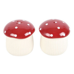 Something Different Mushroom Salt and Pepper Shakers Red/White (One Size)