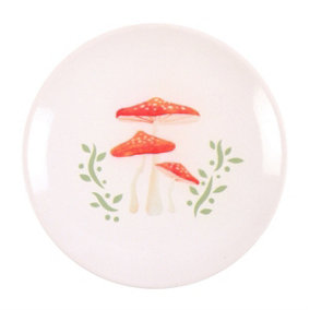 Something Different Mushroom Trinket Dish White/Red/Green (One Size)