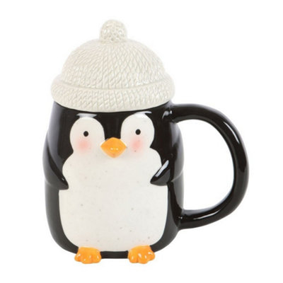 Something Different Penguin Mug Black/White/Yellow (One Size)