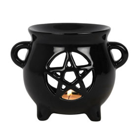 Something Different Pentagram Cauldron Oil Burner Black (One Size)