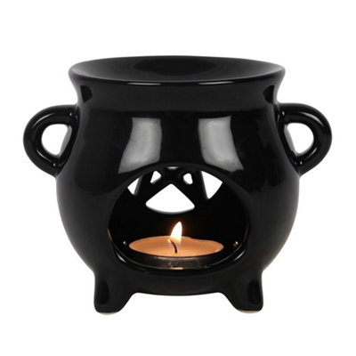Something Different Pentagram Cauldron Oil Burner Black (One Size)
