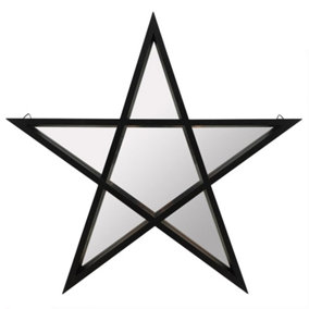 Something Different Pentagram Wall Mirror Black (One Size)