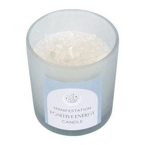 Something Different Positive Energy White Sage Crystal Chips Scented Candle Blue/Frosted (One Size)