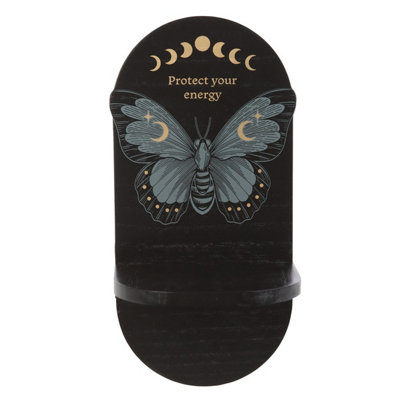 Something Different Protect Your Energy Moth Floating Shelf Black (One Size)
