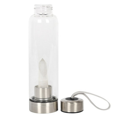 Something Different Quartz Water Bottle Clear/Steel Grey (One Size)