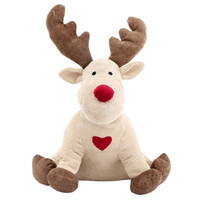 Something Different Reindeer Christmas Doorstop White/Brown/Red (One Size)