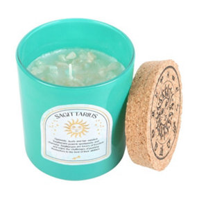 Something Different Sagittarius Ylang Ylang & Amber Turquoise Chips Scented Candle Blue/Brown (One Size)