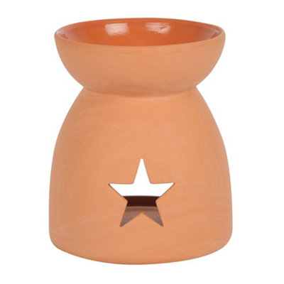 Something Different Star Oil Burner Terracotta Orange (11cm x 10cm x 10cm) Price Comparisons | Compare The Build