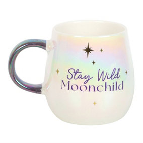 Something Different Stay Wild Moon Child Round Mug White/Multicoloured (One Size)
