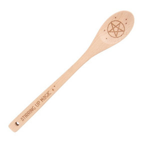 Something Different Stirring Up Magic Pentagram Wooden Spoon Brown (One Size)