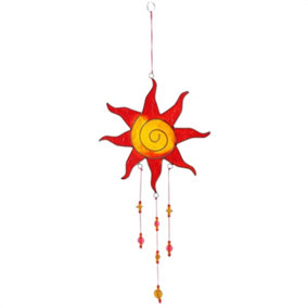 Something Different Sun Catcher With Beads Red/Yellow (One Size)