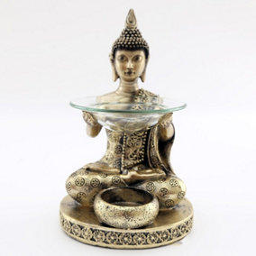 Something Different Thai Buddha Oil Burner Antique Gold (20cm x 14cm x 13cm)