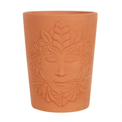 Something Different The Green Goddess Terracotta Plant Pot Brown (16cm x 12.5cm)