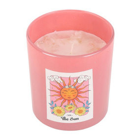 Something Different The Sun Rose Quartz Candle & Holder Pink (One Size)