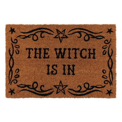 Something Different The Witch Is In Door Mat Natural (One Size)