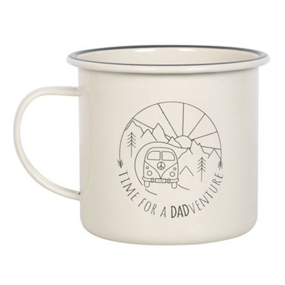Something Different Time for a DADventure Enamel Camp Mug Cream (One Size)