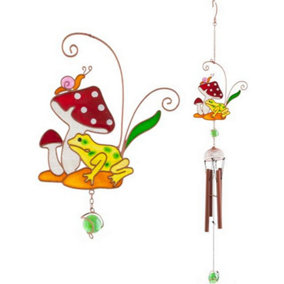Something Different Toadstool Wind Chime Multicoloured (One Size)