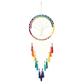 Something Different Tree Of Life Beaded Dreamcatcher Rainbow (One Size)