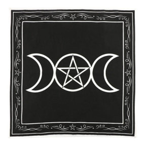 Something Different Triple Moon Altar Cloth Black/White (One Size)