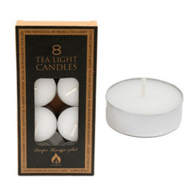 Something Different Unscented Tea Lights (Pack of 8) White (One Size)