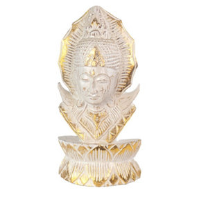 Something Different White Washed Thai Buddha Ornament White/Gold (One Size)