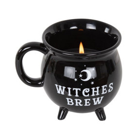 Something Different Witches Brew Cauldron Candle Holder Black/White (One Size)
