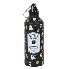 Something Different Witches Brew Metal Water Bottle Black (One Size)