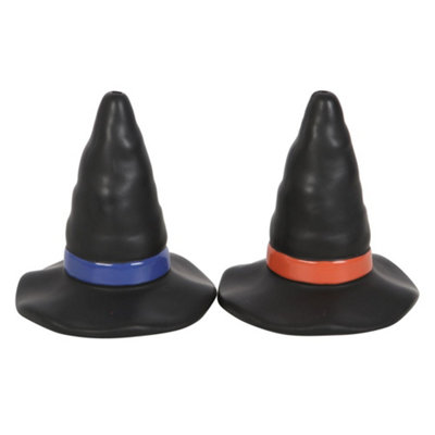 Something Different Witches Hat Salt and Pepper Shakers Black/Blue/Orange (One Size)