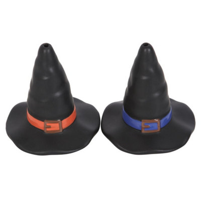 Something Different Witches Hat Salt and Pepper Shakers Black/Blue/Orange (One Size)