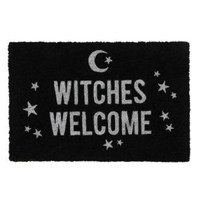Something Different Witches Welcome Door Mat Black/White (One Size)