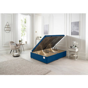 Somnior 2FT6 Millbank Ottoman Bed-Side Opening-Blue Plush